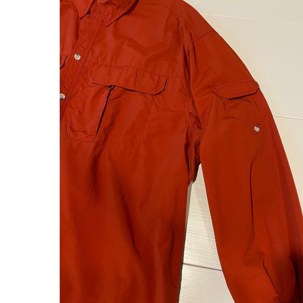 REI Men's Button Down Nylon Shirt Sz XXL UPF 40+ Fishing Hiking Outdoors Rust - Picture 11 of 14